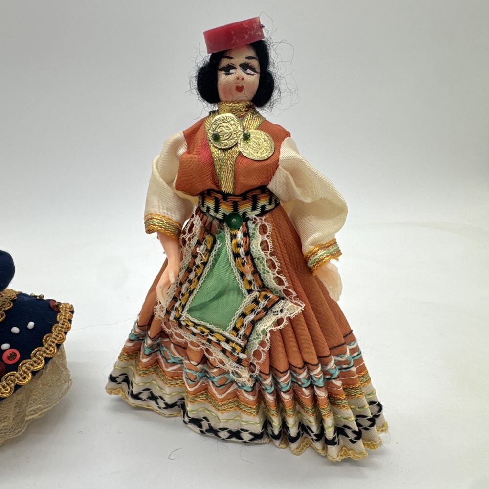 Vintage Greek Folk Art Dolls: Ethnic Clothing, Greece Dancers - Picture 3 of 9